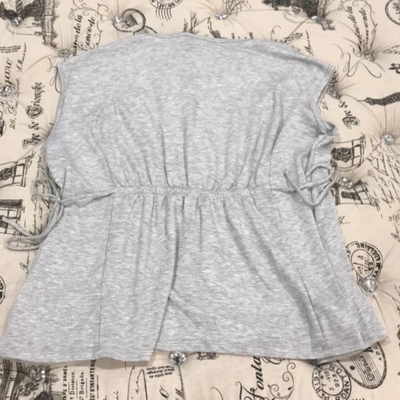 BOBEAU Cinched Waist French Terry Top - Picture 2 of 6